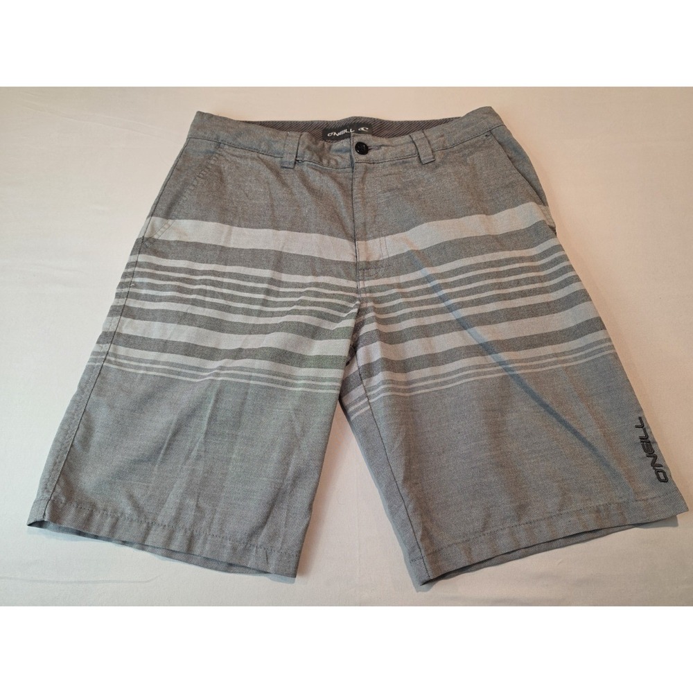 Oneill Mens Gray Striped Shorts Size 32 Lightweight Soft‎